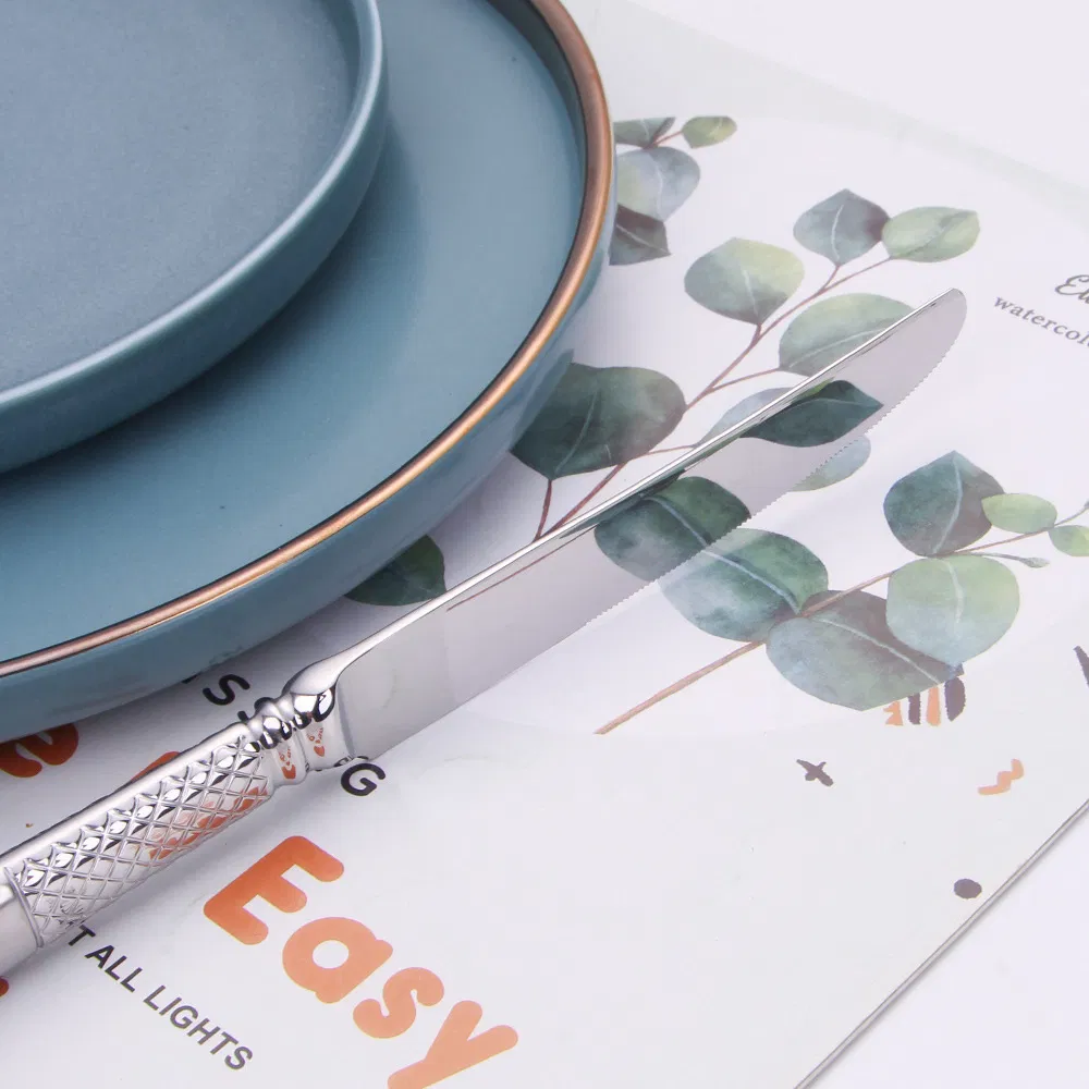 Stainless Steel Cutlery Set 304 High-End Hotel Cutlery Forged Knife and Fork