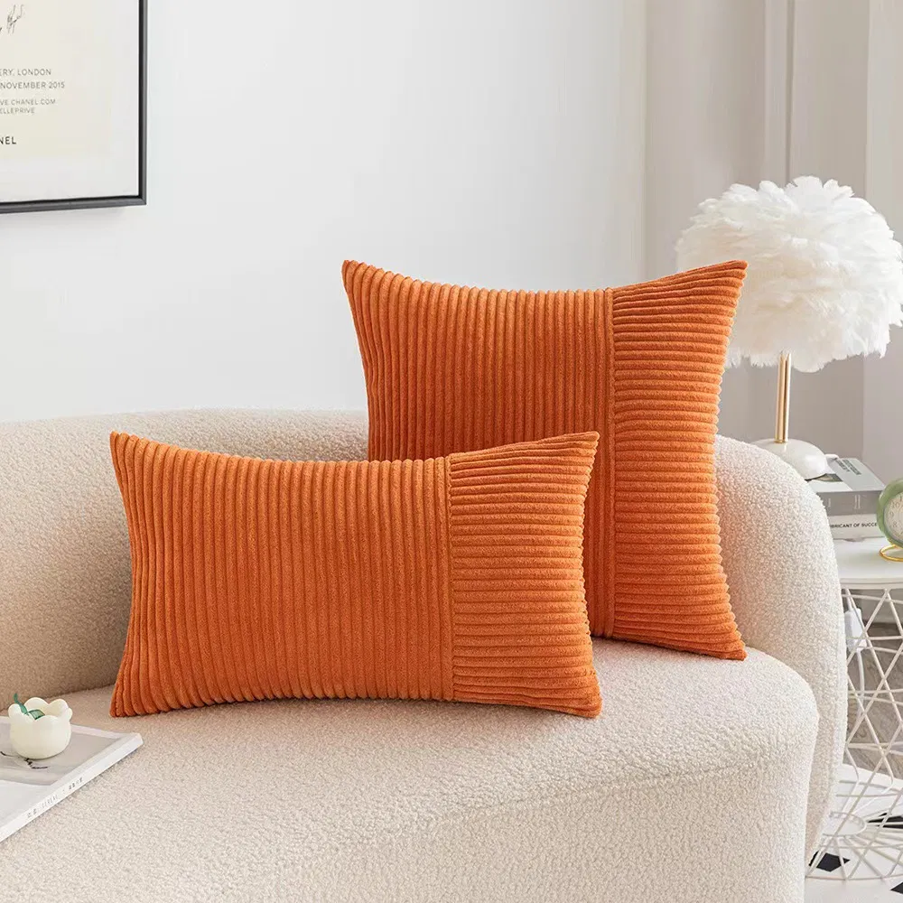 Custom Corduroy Pillowcase Ins Living Room Sofa Decoration Throw Cushion Cover Factory Wholesale Solid Pillow Cover