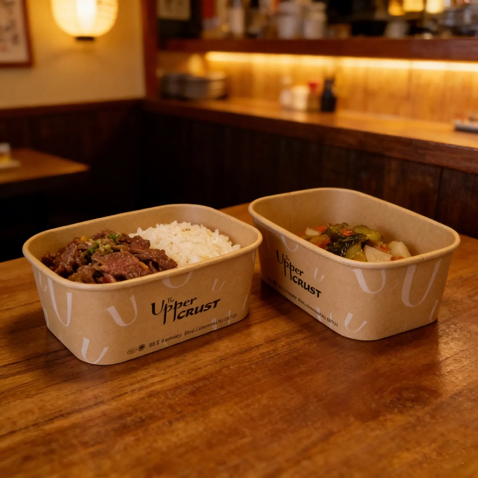 Eco-Friendly Disposable Kraft Paper Salad Bowl with High Quality Paper Material