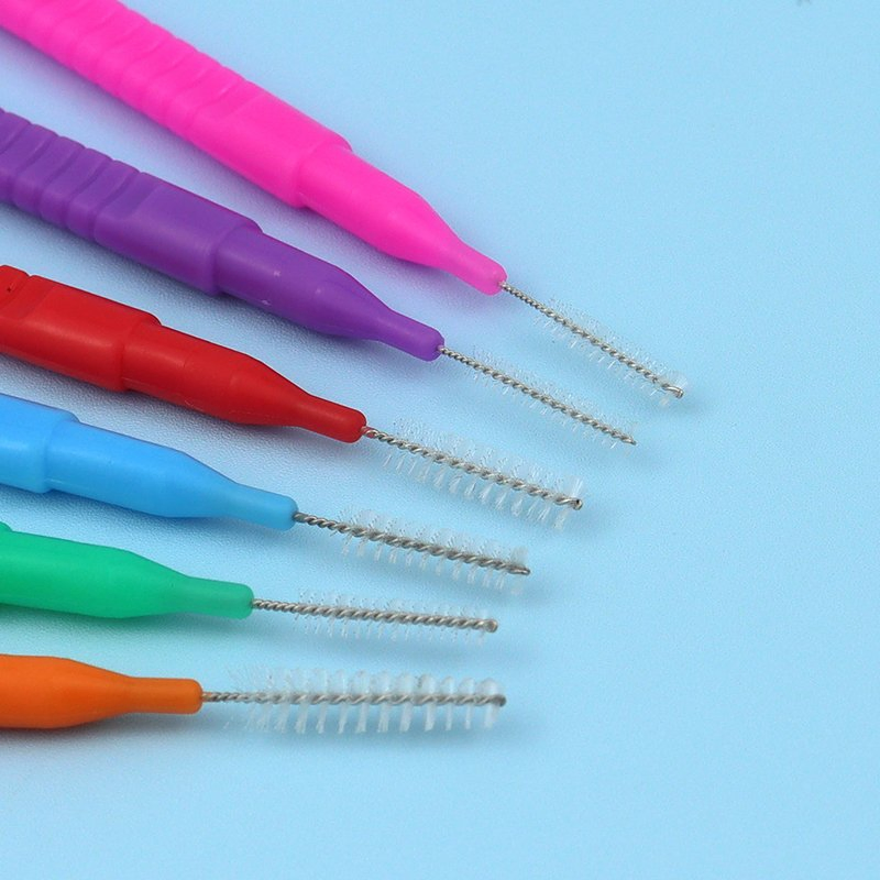 Multiple Size I-Shaped Orthodontic Interdental Brush Oral Cleaning Reusable for Brace
