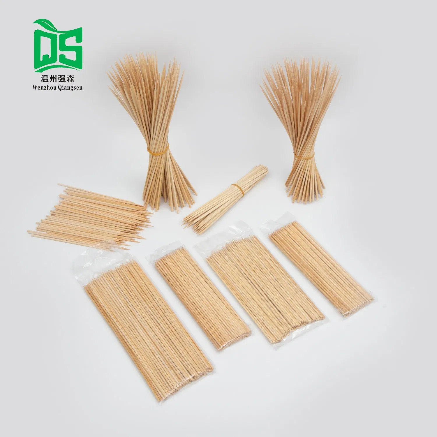 Eco-Friendly Bamboo Skewer BBQ Sticks with Food Grade Bamboo Skewers