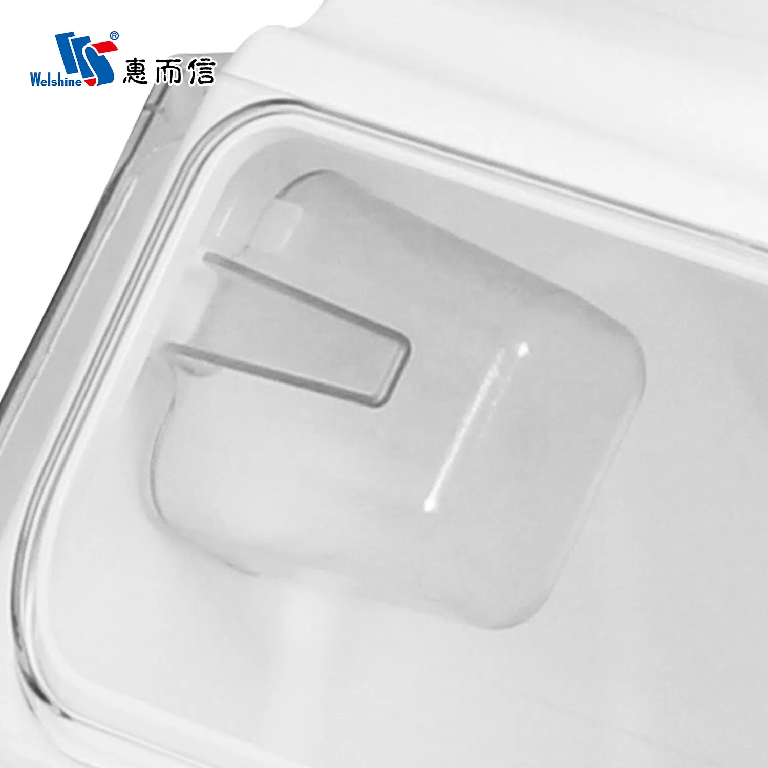 Recycled Large Round Square Long Handle Clear Flour Dry Bucket Scoop