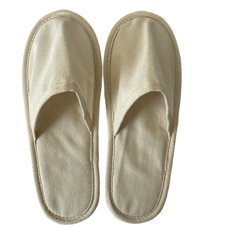 Unisex High End Eco Friendly 100% Linen Aviation Hotel Slippers with Cork Sole