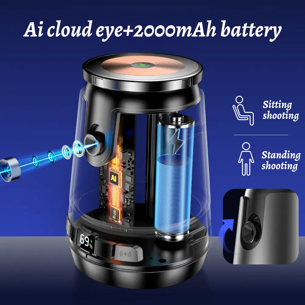 China Ai Smart Tracking Gimbal Stabilizer 360° Rotation Magnetic Phone Holder Fast Charger for Live Streaming Video Selfie Stick Factory