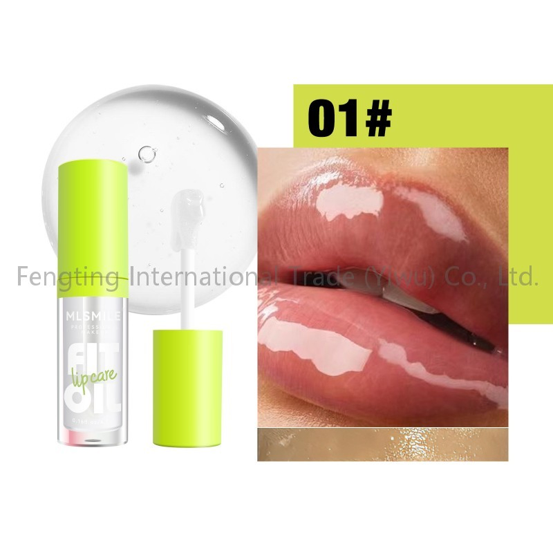 Waterproof Lasting Lipstick Solid Hydrating Lip Gloss Mineral Ingredients Moisturizing Lip Oil Pressed Lip Mirror