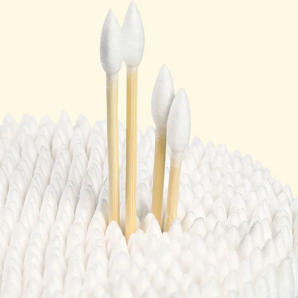Cartoon Bear-Shaped Cotton Swab Storage Box with 50o Pieces of Cotton Swabs