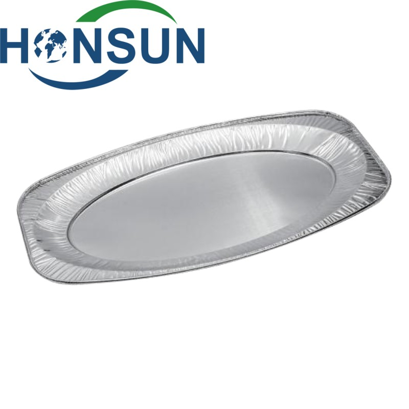 Disposable Thickened Tinfoil Box Aluminum Foil Fish Buffet Plate