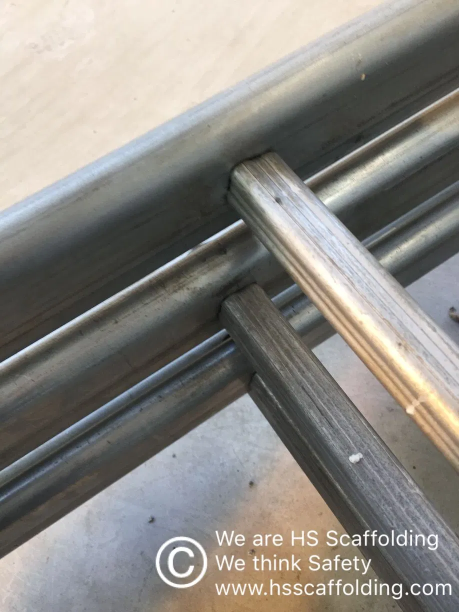 Q235 Galvanized Steel Scaffolding Access Ladder with Hooks for Construction