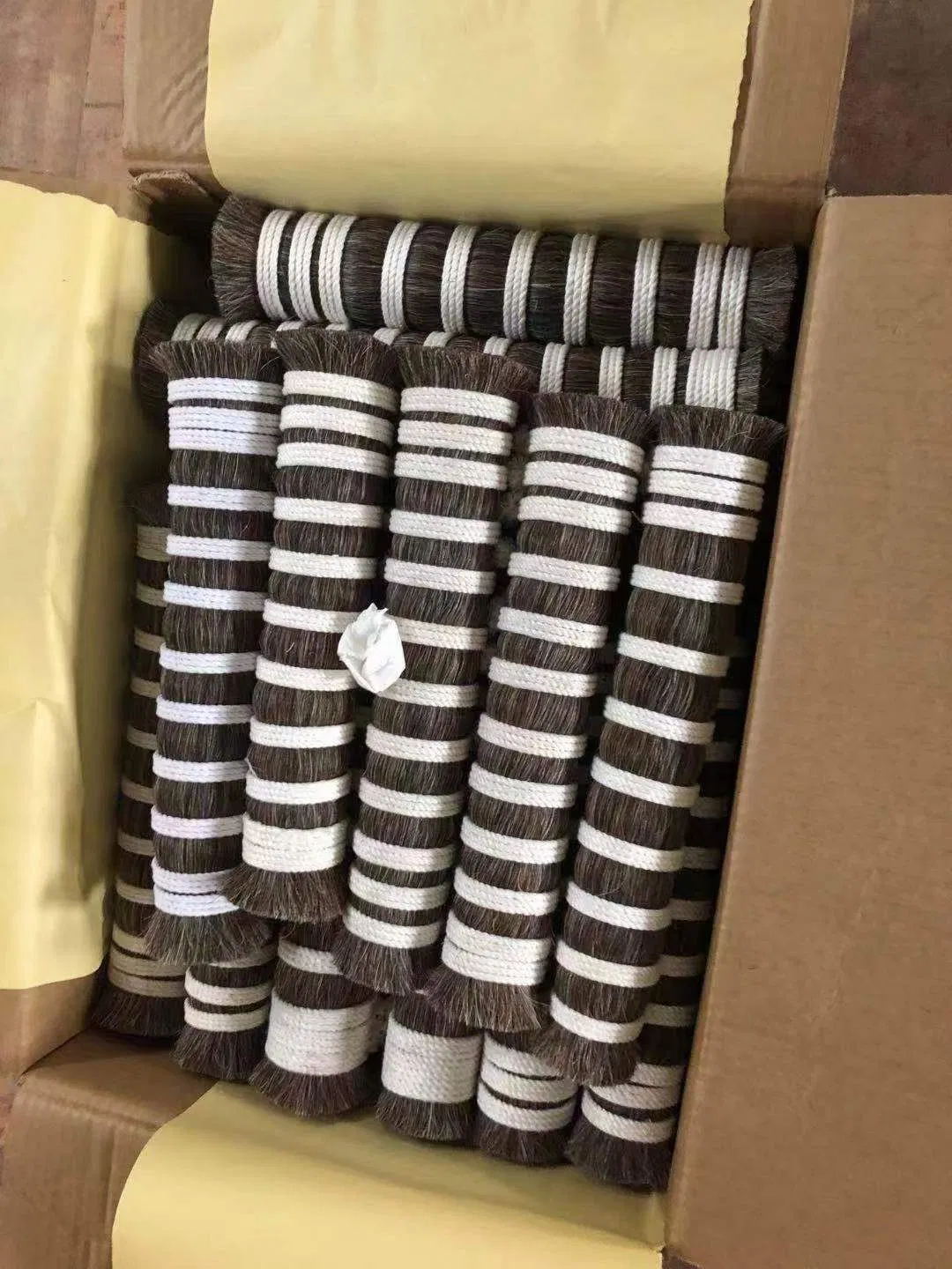 Synthetic Prue Bristle Paintbrush Filament Wooden Handle Paint Brush with Stainless Steel Ferrule