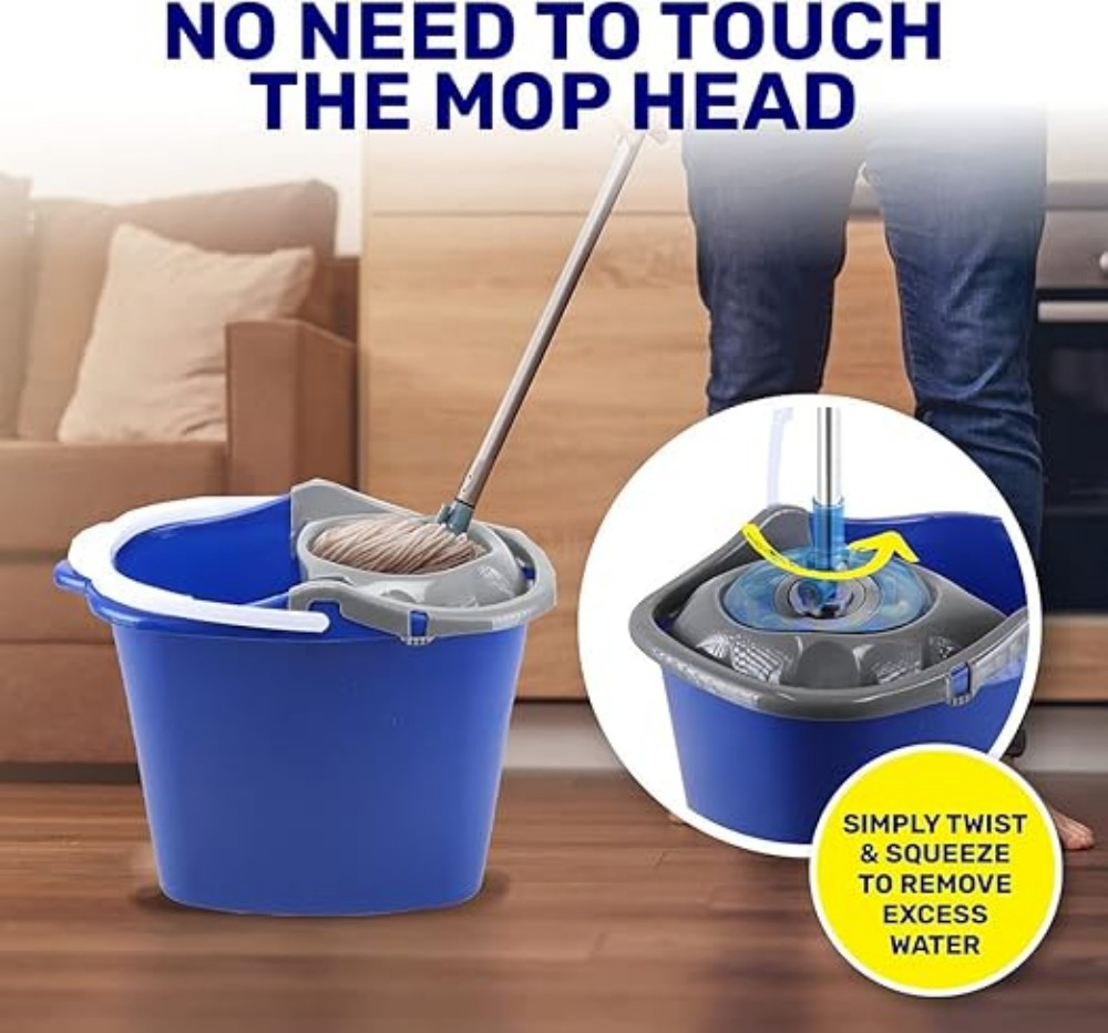 Cleaning Mop Squeegee Mop Plastic Bucket with Wringer