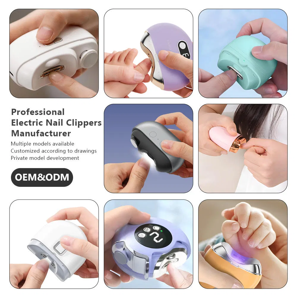 Wholesale Dual Mode Mini Portable Rechargeable Fingernail Trimmer Automatic Electric Nail Clipper