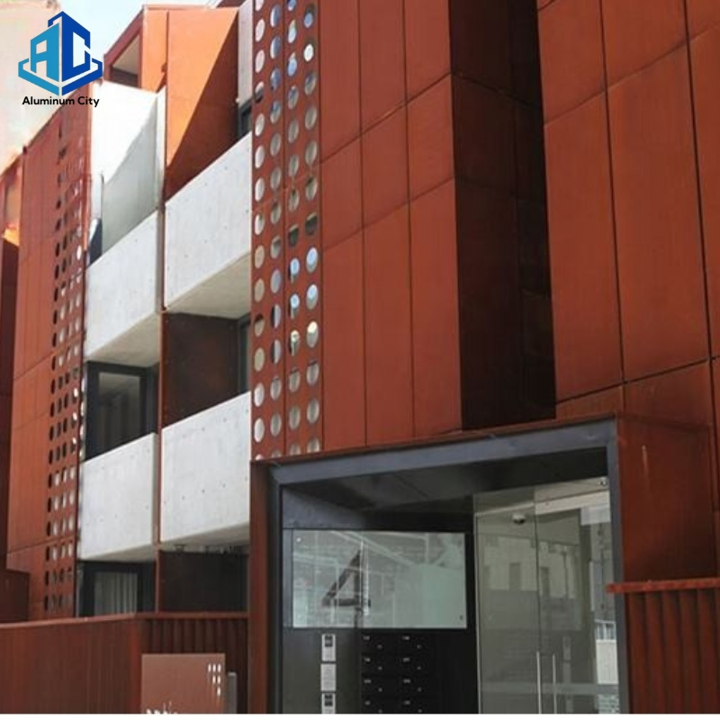 Corten Steel Fence System for Outdoor Garden & Property with Trellis and Gate (Weather Resistant)