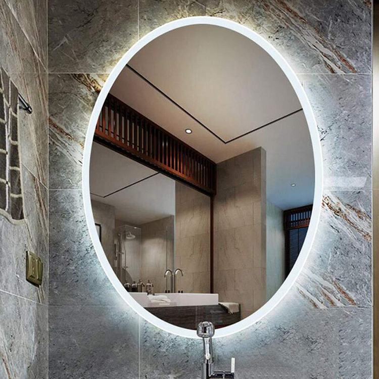 Factory Direct Sale Oval Frameless LED Vanity Bathroom Mirror