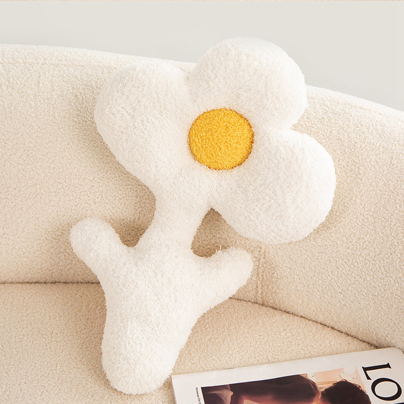 Super September New 3D Flower Shaped Soft Skin-Friendly Plush Cushion Pillow for Home Decor