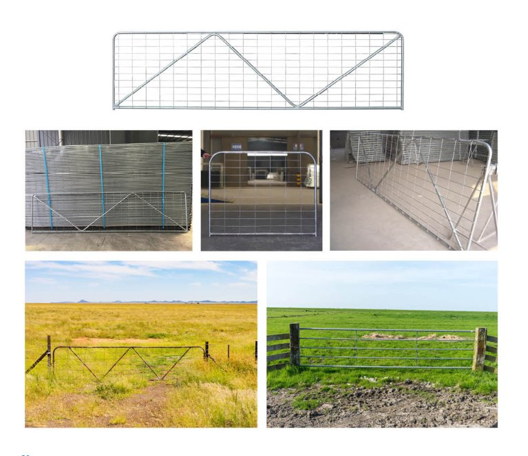 Heavy-Duty Galvanized Farm Gate with Superior Zinc Coating