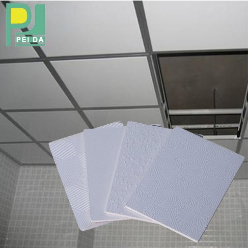 PVC Laminate Gypsum Ceiling Tile Material 600*600