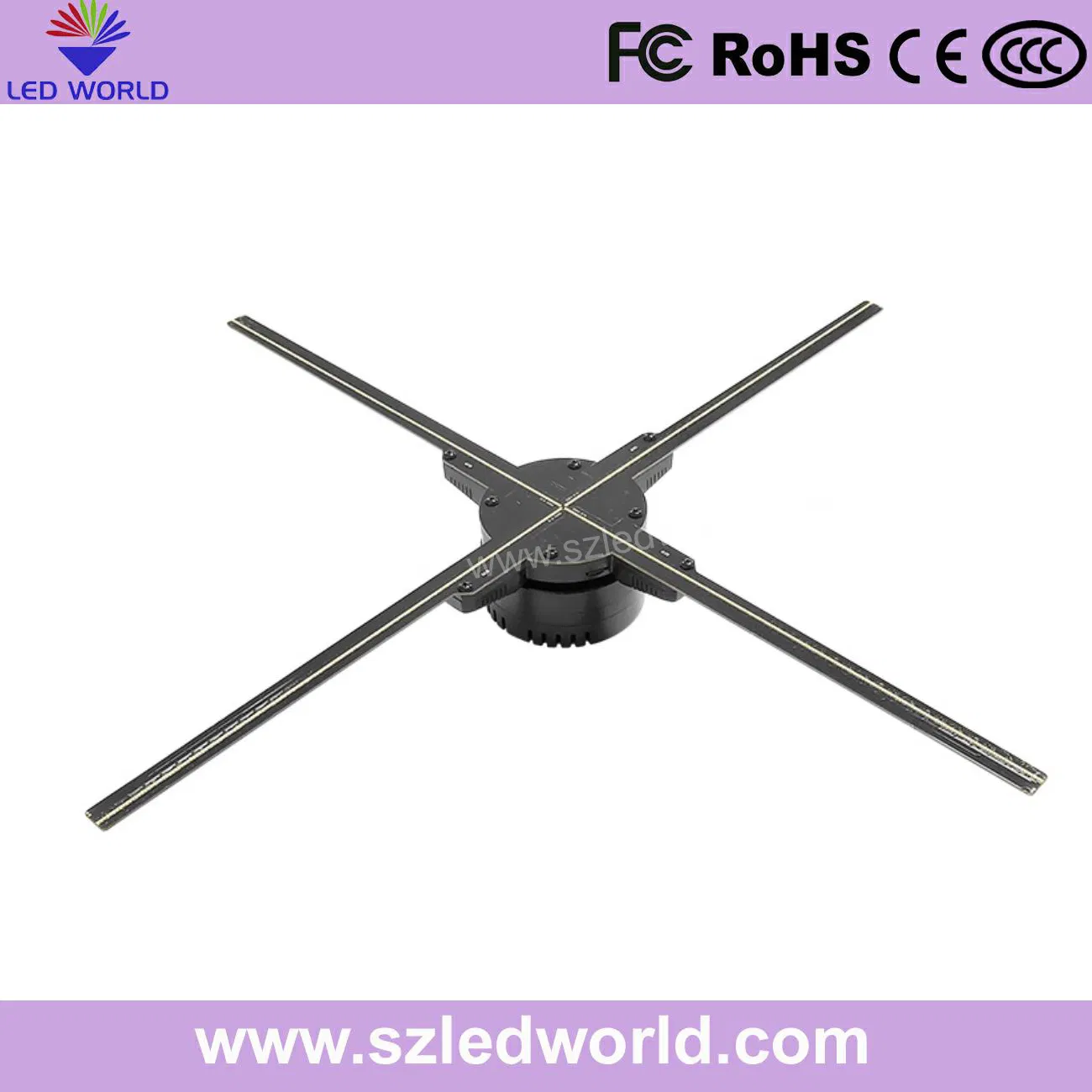 70cm Diameter Hologram 3D LED Fan for Showcase