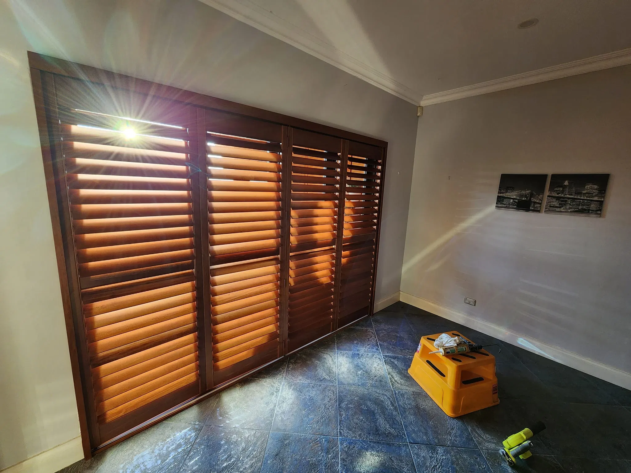Sliding Bi-Fold Shutters Can Be Folded Back Along The Track