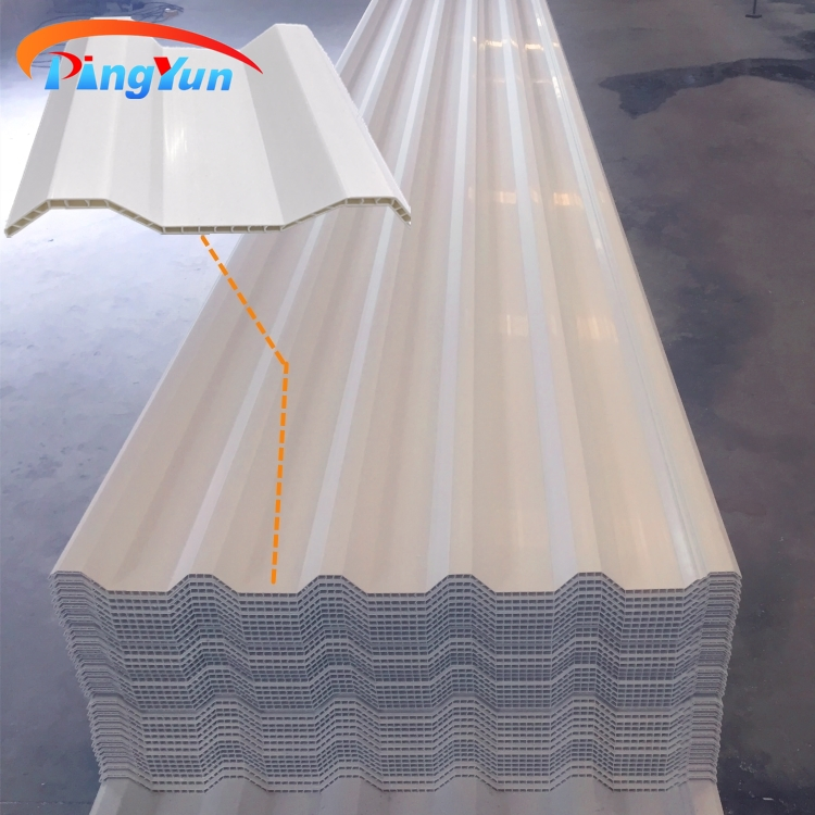 Light Weight PVC Hollow Roofing Sheet for Construction