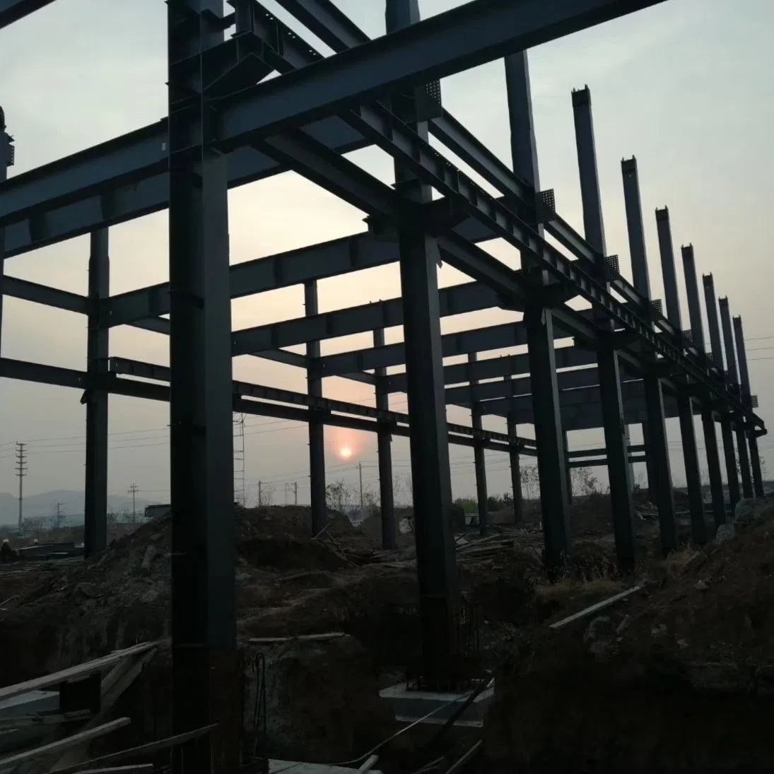 Q355 Welded H Section Steel Structure Workshop Metal Construction Painted
