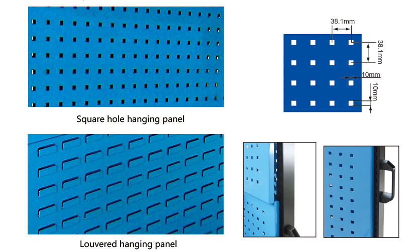 Medium Duty Garage Moveable Material Shelf with 6 Panels in Blue Colour