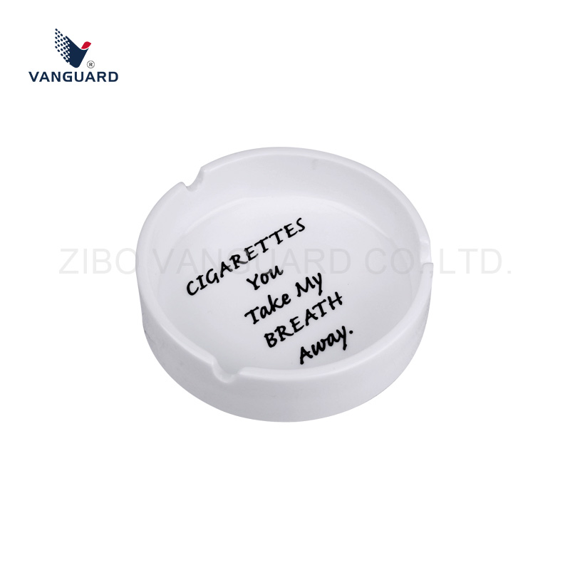 Vanguard Daily Use Ashtray Custom Round Ceramic Decorative Outdoor Ashtray