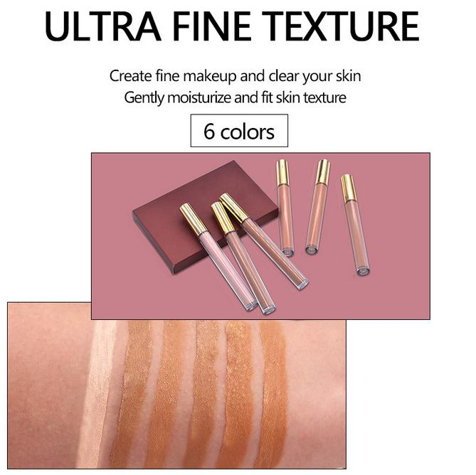 6 Colors Lightweight Concealer Compact Oil- Control Charming Wholsale Price Concealer Set Long Lasting Makeup