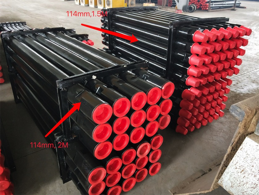 102mm 2m Length Drill Pipe 6.45mm Wall Thickness Drill Tube for Water Well Drilling