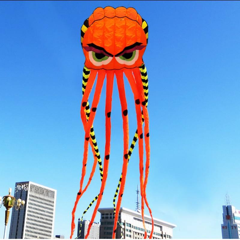 New Kite Software 4 Color Large Octopus Jellyfish 8m Large Adult Wind Resistant Easy Windy Outdoor Leisure Sports