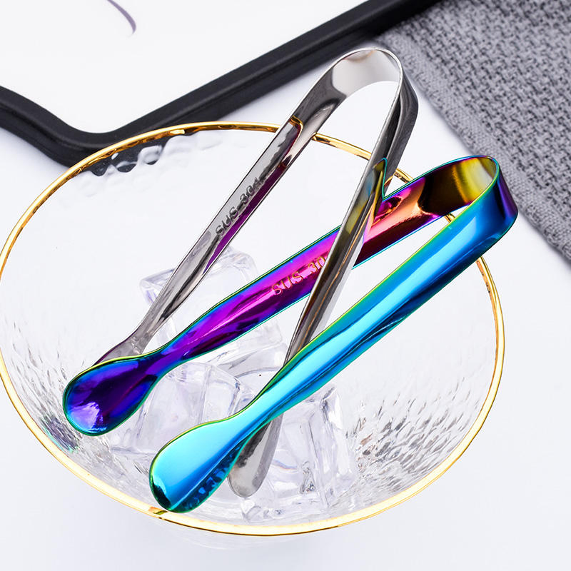 4.3inch Mini Sugar Cube Ice Tongs Stainless Steel Food-Grade Premium Tongs Small Serving Tongs