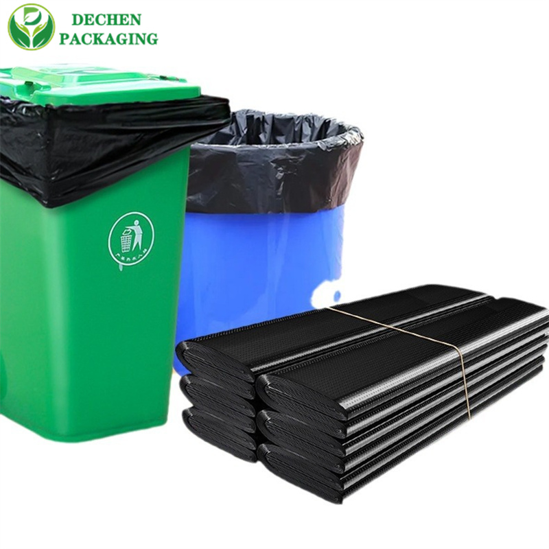 Custom Logo Biodegradable Garbage Bags Compostable Eco Friendly Degradable Refuse Sacks PLA Epi Bin Liner Rubbish Trash Bag