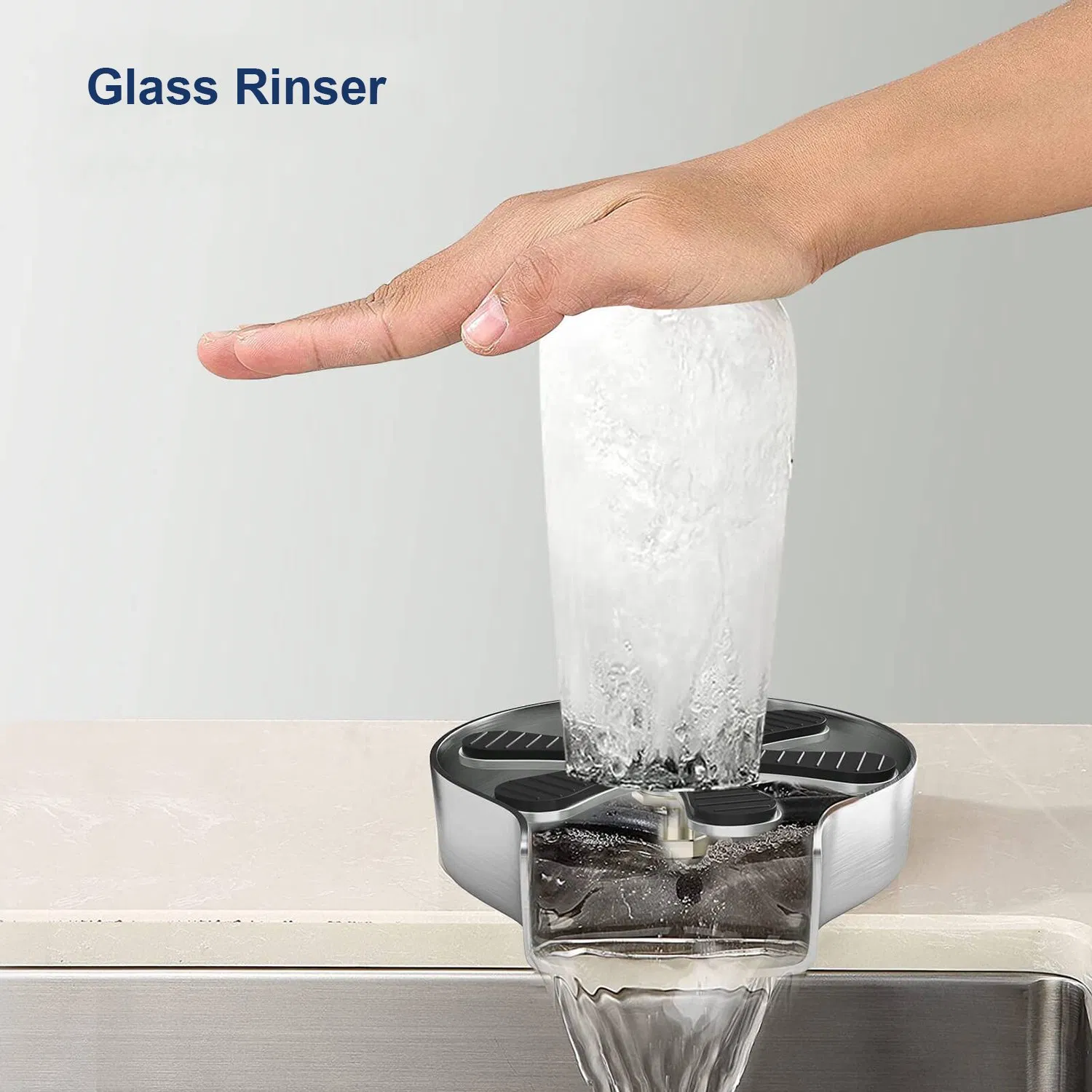 Wholesale Metal Bar Cup Cleaner Kitchen Sink Glass Rinser for Baby Bottle Washer