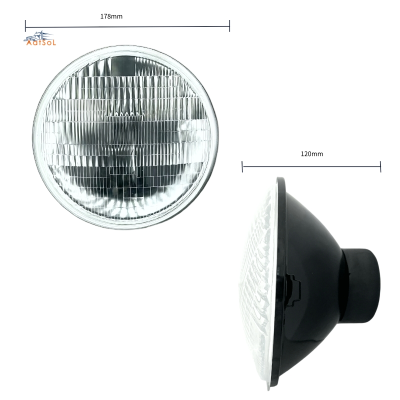 7-дюймовая светодиодная фара H4 24V в черном металлическом корпусе