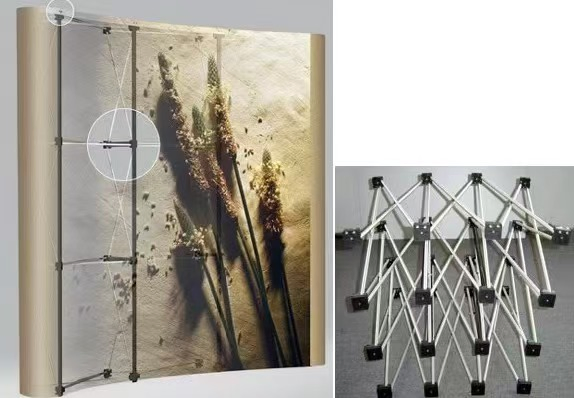 Foldable Wall for Exhibition Aluminum Pop up Display Stand 3X3, 3X4, 3X5 Backdrop Banner Stand for Exhibition/Tradeshow/Fair Booth