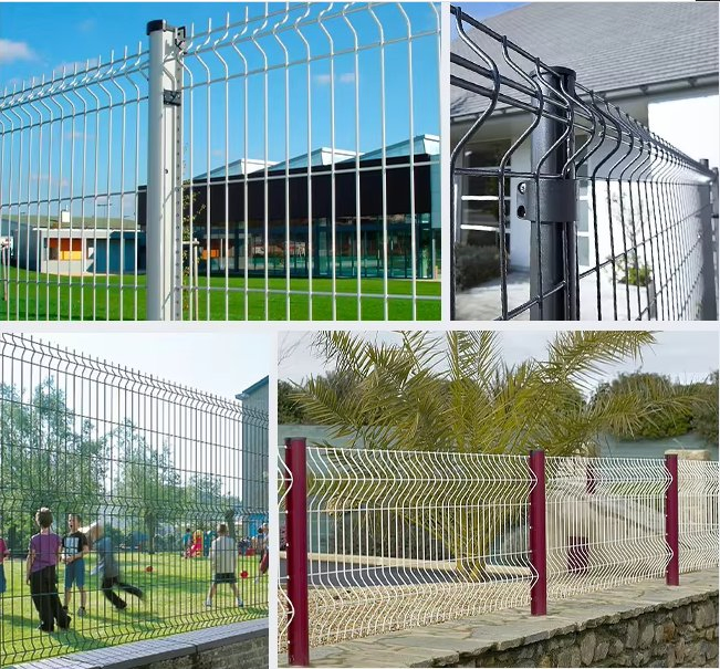 Direct Manufacture Farm Powder Coated Clear View Fence PVC Powder Coating Fence Panel 3D Curved Wire Mesh Fencing
