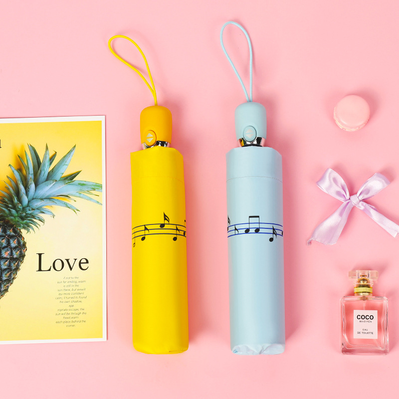 Promotional 8rib 21'' Three Folding Custom Outdoor Automatic Sun Rain Japan Korea Girl DIY Cute Gift UV Best Umbrella