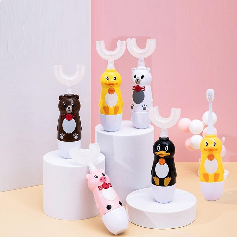 U-Shaped Children's Electric Toothbrush Three Gear Adjustable Acoustic Vibration