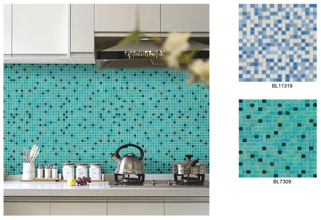 Мозаика керамическая Mix Blue для бассейна и интерьера