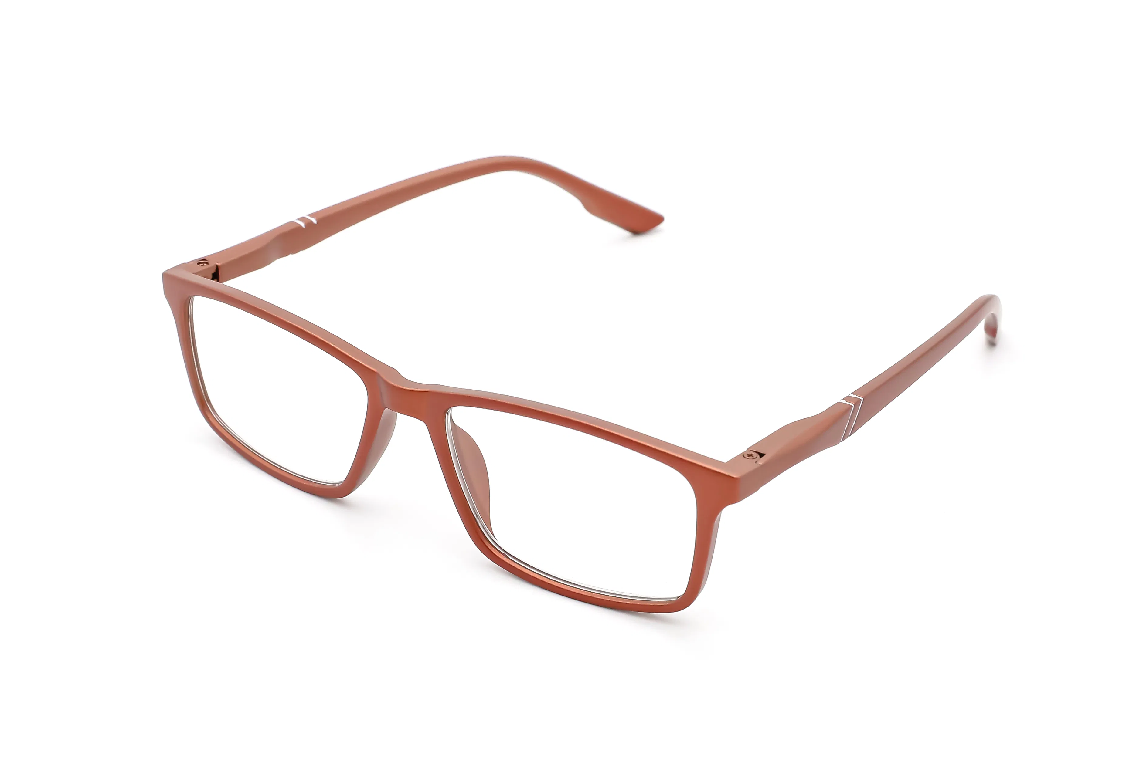 Stylish Square Metallic Spray Painted Plastic Reading Glasses for Clear Vision