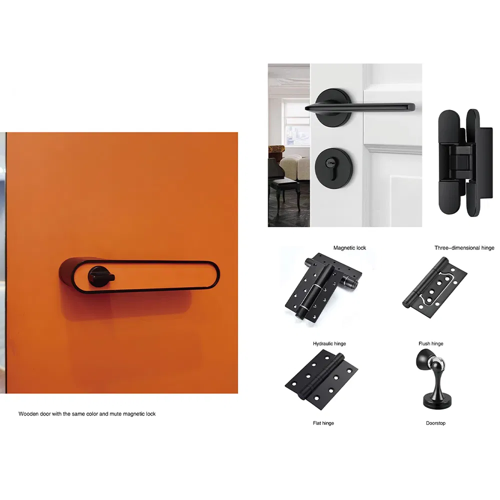 Elegant Waterproof Interior Wooden Doors with Flat Laminating Surface Material