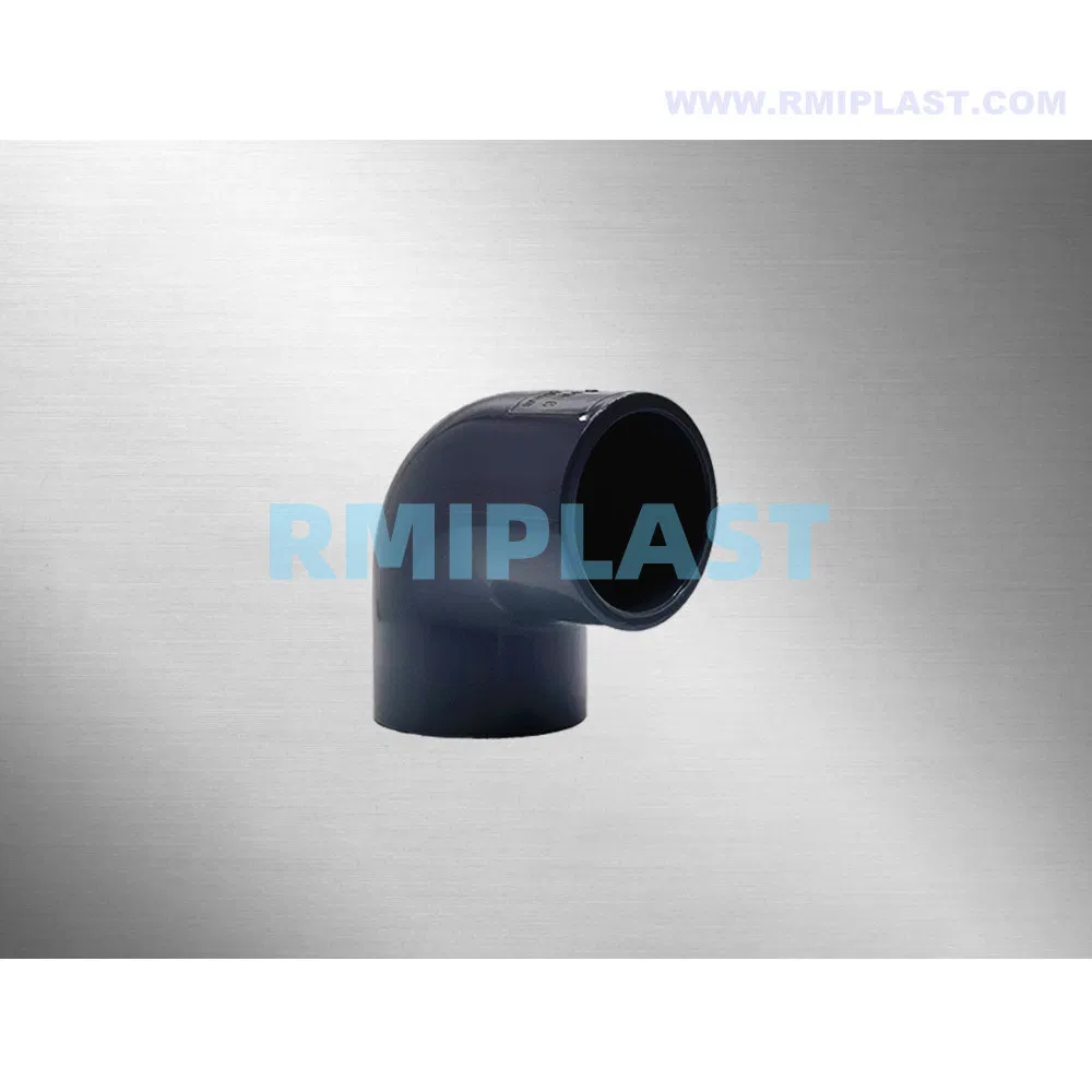 Отвод ПВХ 90° PN16 для водоснабжения, серый