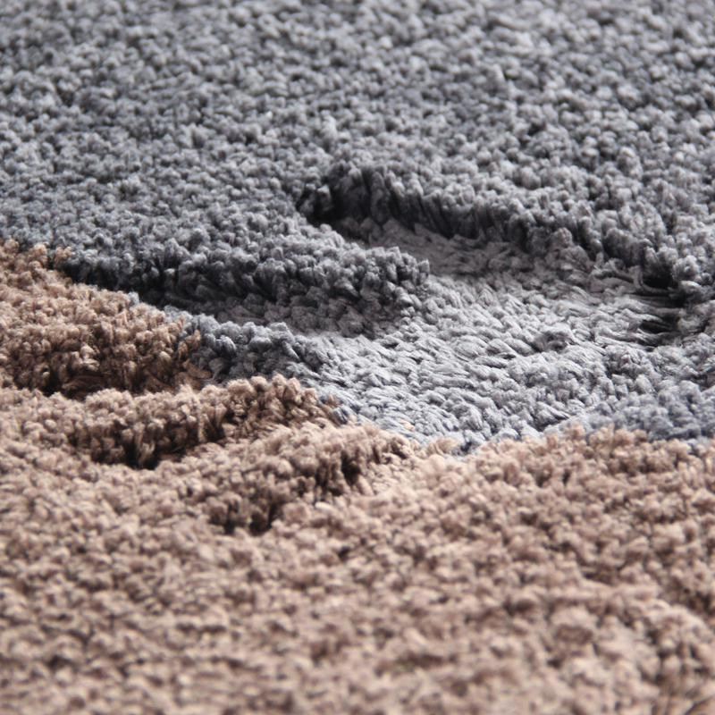 Confortable Touching Luxury Shaggy Bathroom Flocked Fabric Mat