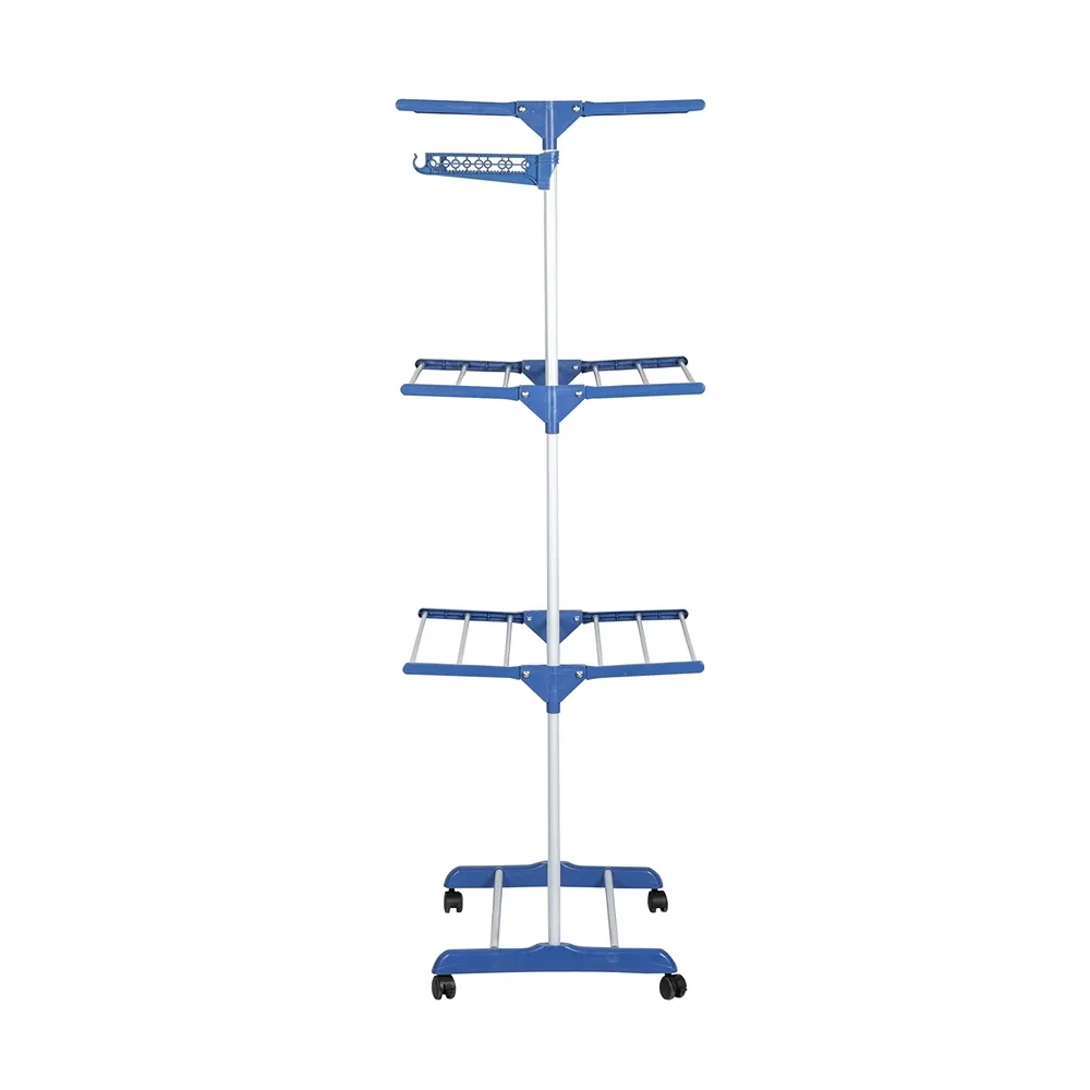 Powder-Coated Floor Towel Rack Lightweight Clothes Drying Rack for Gym Use