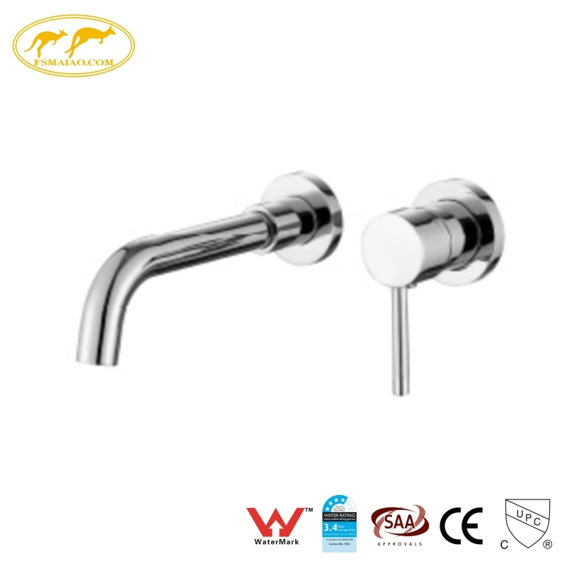 Chrome-Plated Finish Wall-Mounted Scratch-Resistant Drip-Free Technology Bath Wall Mixer