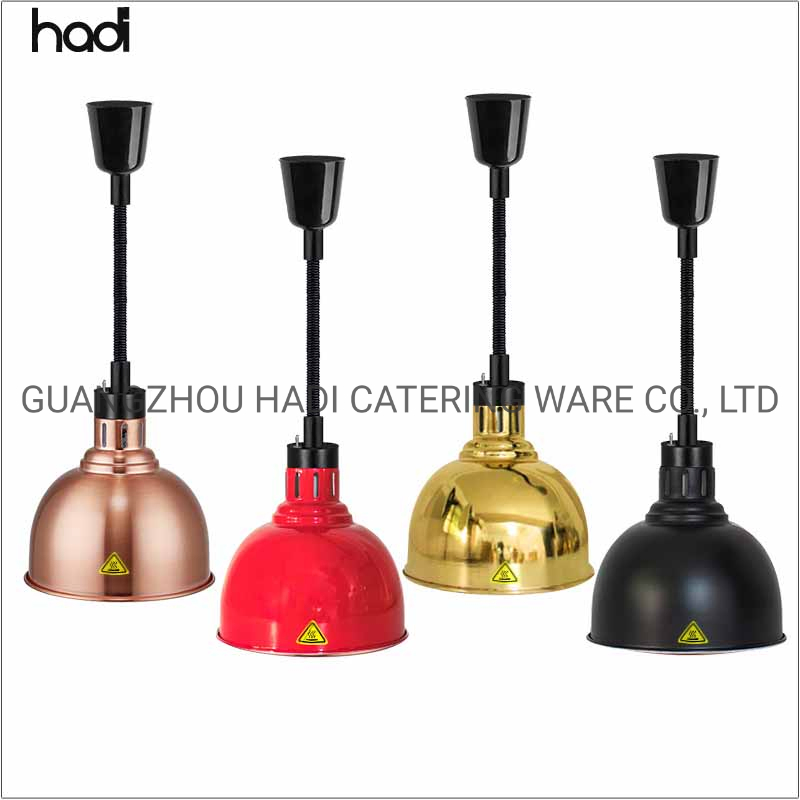 Atering Light Equipment Buffet Warmer Heater Electric Infrared Heat Lamps Silver Gold Stainless Steel Restaurant Hanging Food Warmer Light