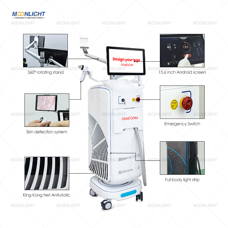 New Tech Laser 4 Wavelengths 808 755 940 1064 Diode Laser Hair Removal