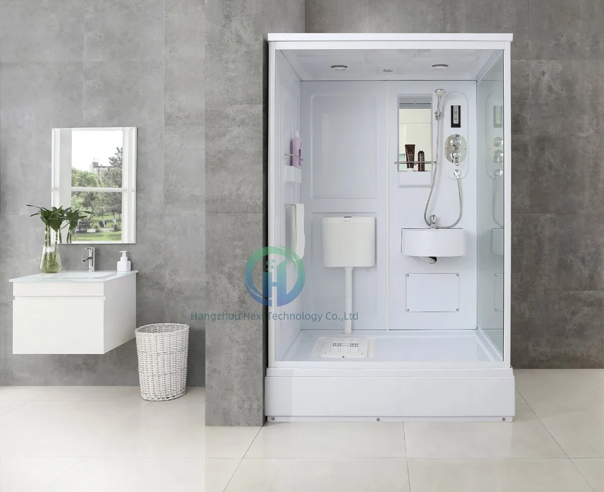 Prefab Bathroom Pod with Glass Door for One Bedroom Complete Shower Unit