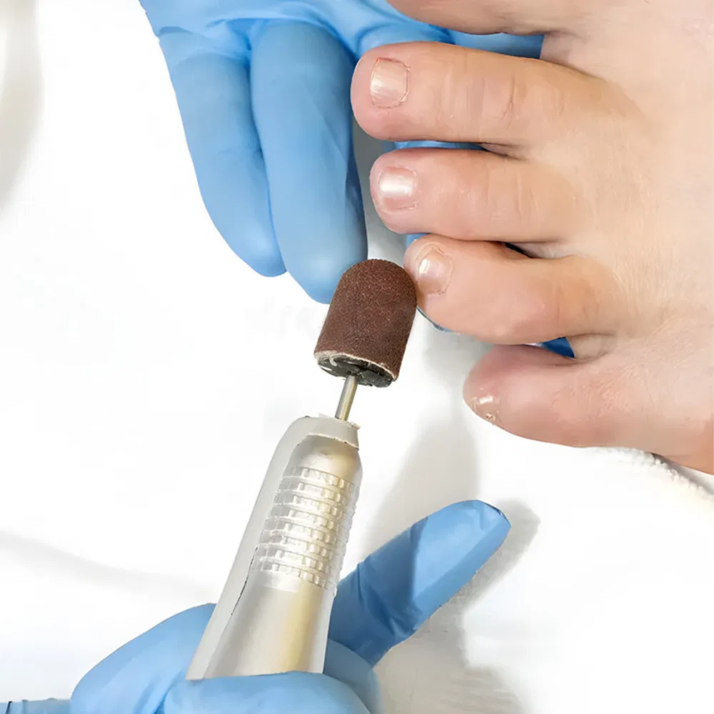 Diamond Manicure Art Set Supplies Sanding Cap Holder Rubber Pedicure Nail Drill Bits Kit