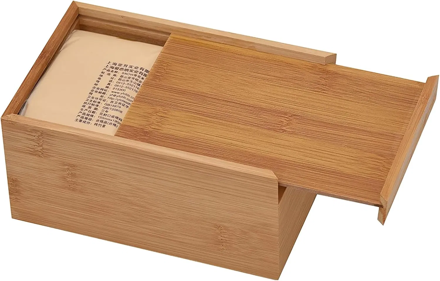 Bamboo Household Living Room Bedroom Office Desktop Tissue Box
