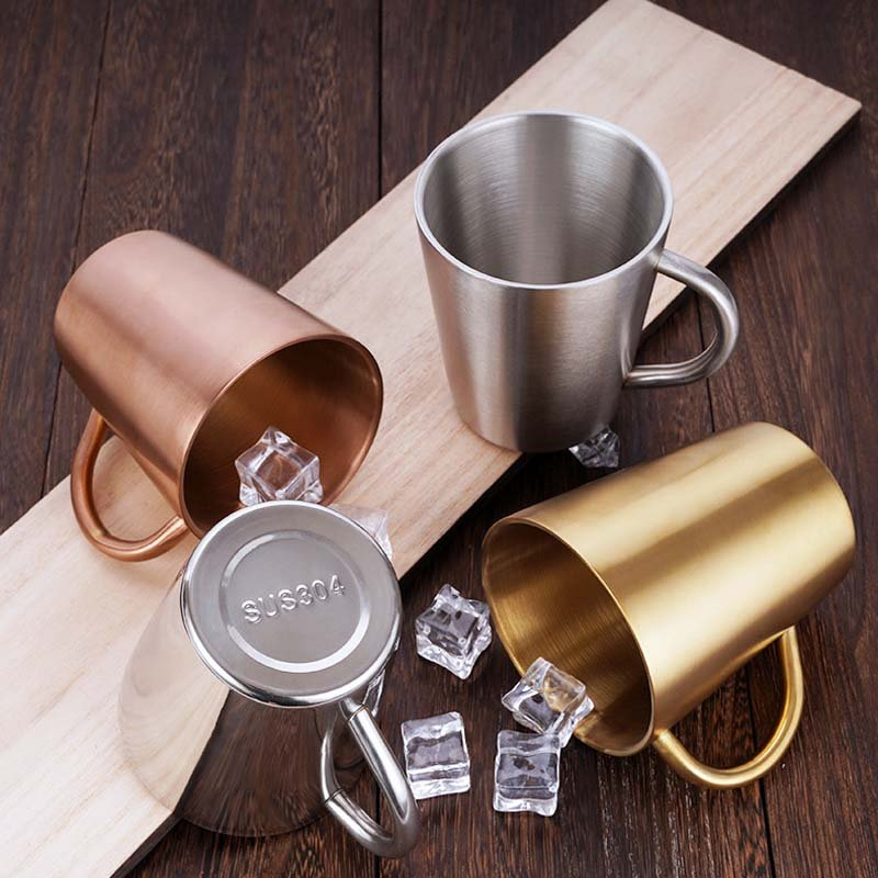 304 Stainless Steel Double Layer Water Cup